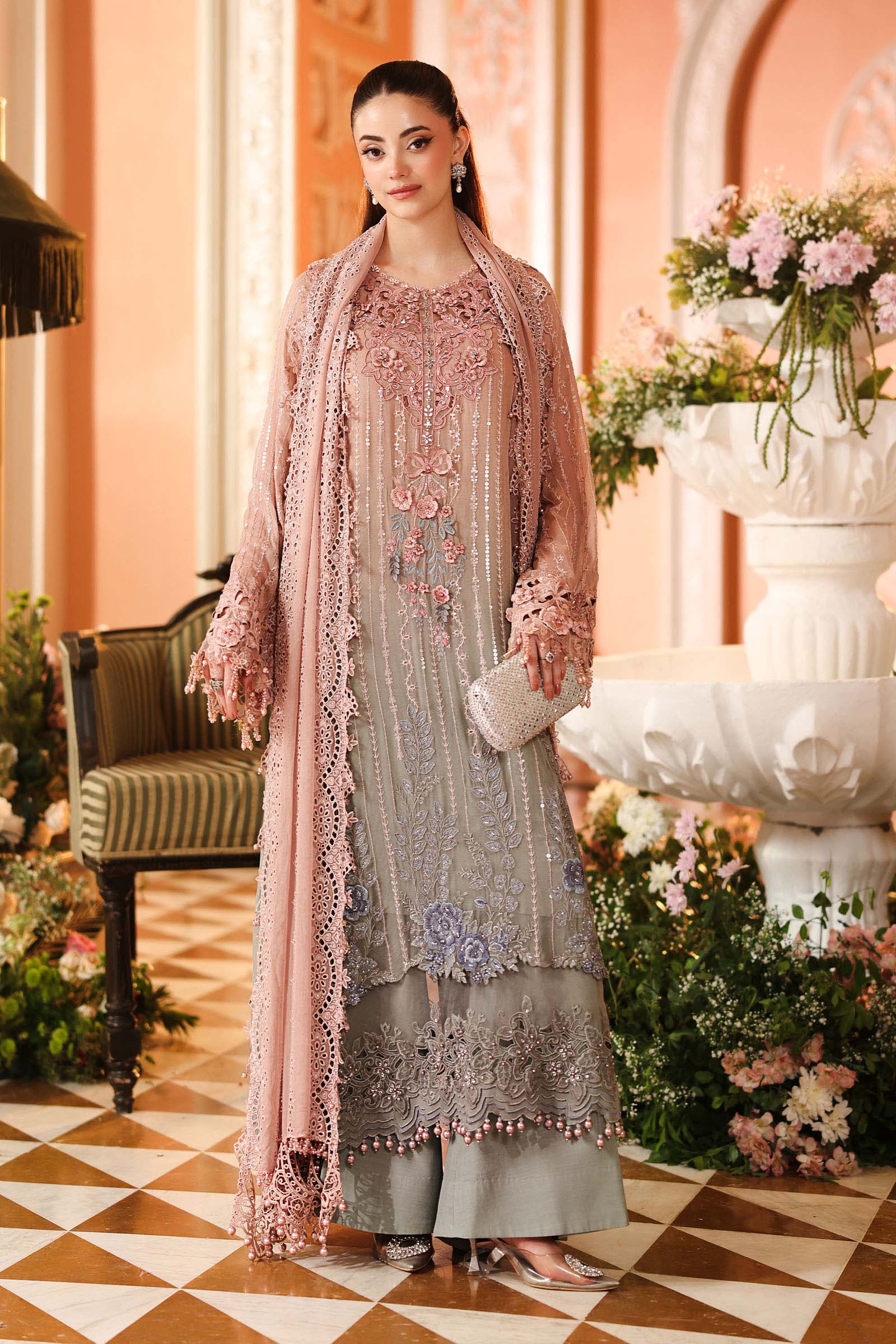 Maria B Embroidered Chiffon | MPC-26-202
