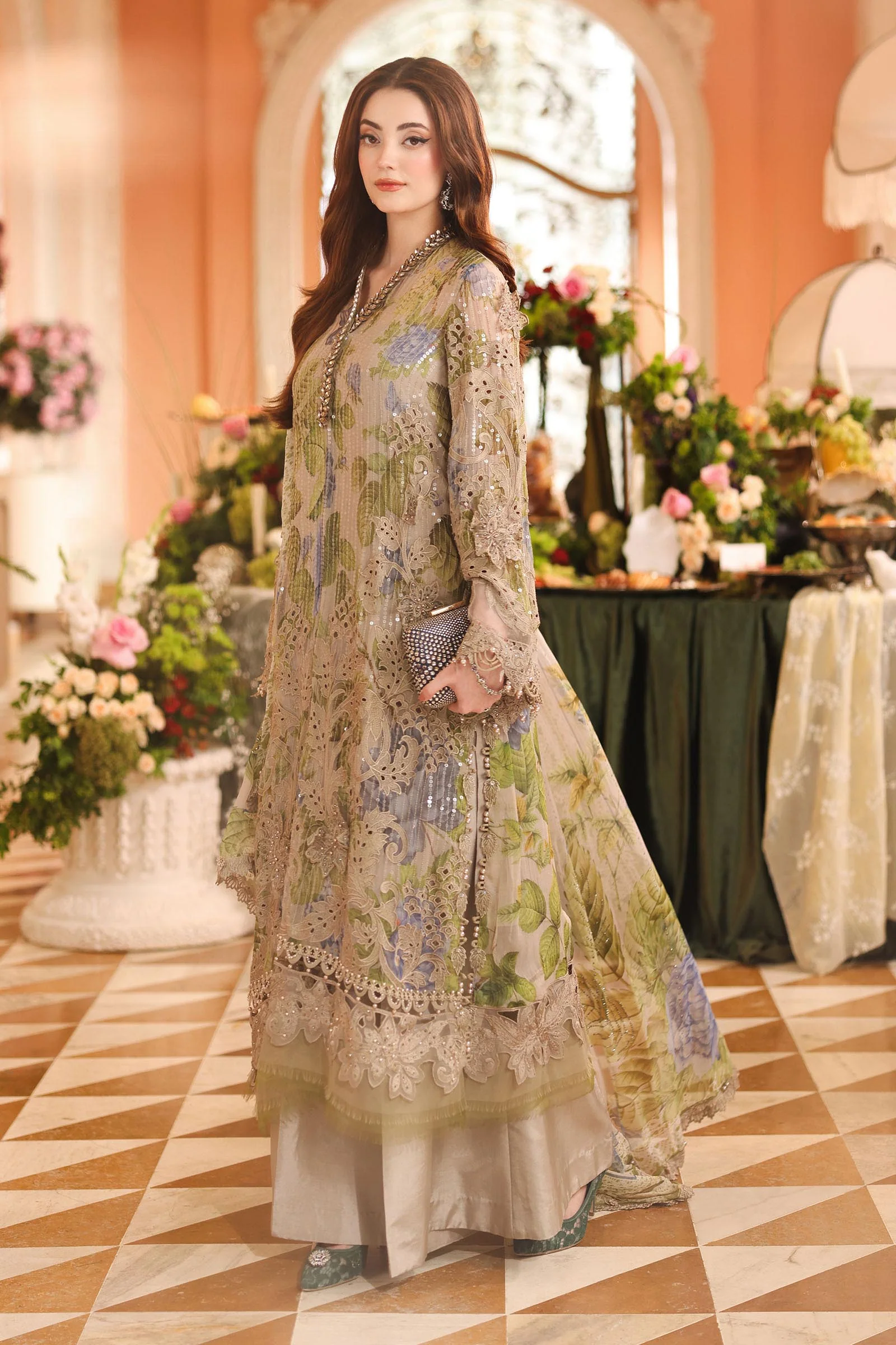 Maria B Embroidered Chiffon | MPC-26-203